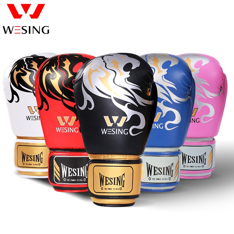 Wesing пользовательские боксерские перчатки 14oz, простые мужские кожаные боксерские перчатки Topten