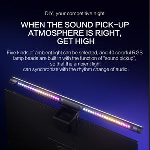 Lámpara de monitor de atenuación continua, ahorro de espacio, protección ocular para ordenador, Control táctil, barra de <span class=keywords><strong>luz</strong></span> de Monitor Led RGB para juegos de trabajo - Product Image 4