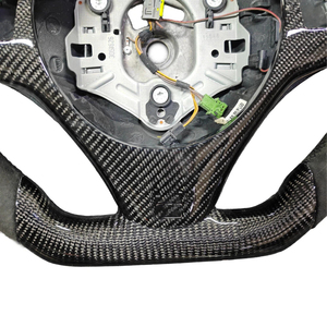 พวงมาลัยแต่ง JHR TUNING ทรงสปอร์ต หนังแท้และคาร์บอนไฟเบอร์ แบบแบน/ทรง D สำหรับ <span class=keywords><strong>E90</strong></span> พร้อมด้ามจับขนาด 30 มม. ปรับแต่งสีเย็บได้ - Product Image 6
