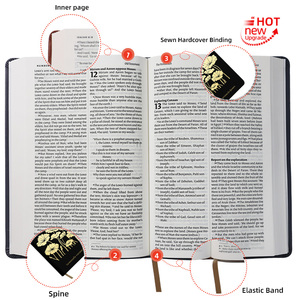 <span class=keywords><strong>Bible</strong></span> personnalisée bilingue français-<span class=keywords><strong>anglais</strong></span>, design Lotus personnalisé, logo estampé à chaud, couverture noire, <span class=keywords><strong>Bible</strong></span> NJV en cuir PU - Product Image 3