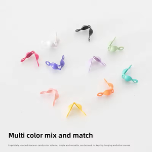 Auténtico 100 piezas pequeña Concha Calotte Punta <span class=keywords><strong>de</strong></span> cuenta tapa nudo cubierta <span class=keywords><strong>de</strong></span> alta calidad accesorios <span class=keywords><strong>de</strong></span> joyería componentes Doble - Product Image 3