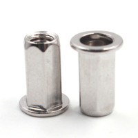 M6 M8 M10 ASTM B8 B8M B8T A453 GR660 A286 Acier inoxydable 18-8 poli, passivé, hexagonal, à tête plate, écrou rivet aveugle