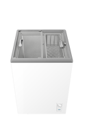 Vitrine Réfrigérée Grande Capacité pour Crèmes Glacées, Congélateur Commercial à Boissons Fraîches avec Porte Vitrée Transparente