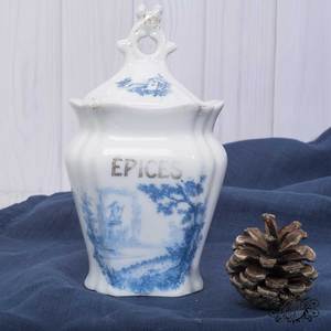 French Porcelain <b>Spice</b> <b>Rack</b> Set Elegant Storage Bottles & <b>Jars</b> - Product Image 3