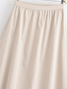 MYST & ZA Femme 2025 Été Nouveau Style Simple et Polyvalent Arc Ourlet Taille Haute Jupe 8351024 8351025 - Product Image 3