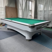 Table de billard américaine de qualité commerciale 9 boules, surface en ardoise 8/9 pieds et système de retour de billes