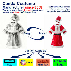 Disfraz de Papá Noel de Fábrica Original, Tejido de Felpa Cálido, Unisex, Ajuste Holgado, para Fiestas Navideñas - Product Image 4