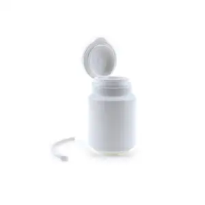 pill or powder bottles capsule can oem round hdpe eco-friendly powder style bottle 150ml with twist top sifter caps