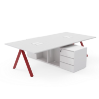Nouveau mobilier moderne Bureau de direction en acier Poste de travail Nouveau poste de travail industriel Meilleur bureau 2025