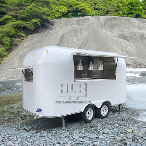 Low Price Factory 4-Wheel Stainless Steel Food Cart Sale Hot Dogs Towable Food Trailer Mobile Cocktail <b>Bar</b> Ice Cream Truck Snack - Product Image 1