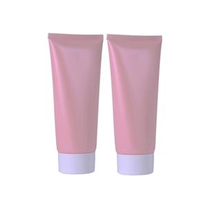 Tube de dentifrice en aluminium, tube de crème, contenant cosmétique vide, rose, noir, blanc, transparent, pour nettoyant visage et gel douche - Product Image 1