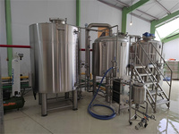 Peralatan Mikrobreweri 500L 5BBL 1000L 10BBL Sistem Pembuatan Bir Kerajinan Profesional dengan Unit Fermentasi untuk Pub/Restoran