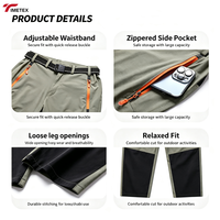 Pantalon de randonnée convertible unisexe TIMETEX, léger, en softshell extensible, construction en polyester, vêtements de trekking