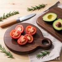 Planche à découper en bois de noyer noir, planche à découper solide en bois pour aliments pour bébés et fruits, plateau en bois sans peinture, petite planche à pain en bois massif