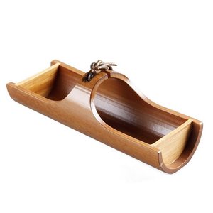 Assiette à collation en bambou de style japonais, forme irrégulière, pour fruits secs, desserts, utilisation pour les fêtes - Product Image 3