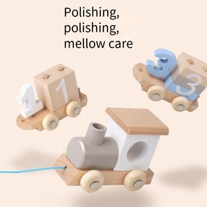 Jeu de blocs numériques en <span class=keywords><strong>bois</strong></span> Montessori, <span class=keywords><strong>train</strong></span> de colonnes de comptage mathématiques, jouet éducatif pour l'apprentissage précoce des tout-petits, blocs de construction StarQmi - Product Image 6