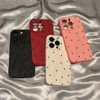 Coque antichoc en TPU pour iPhone 17 Pro Max et iPhone 16 avec motif à pois ondulés, design minimaliste, protection intégrale