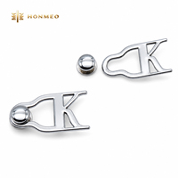 HONMEO Boucle ardillon en alliage de zinc poli argenté personnalisée pour la couture de poches de ceinture de pantalon