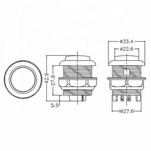 Bouton poussoir en argent pour machine d'arcade - Product Image 4