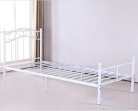 Cadre de lit en acier design en métal pour la maison, l'école, les hôtels et les hôtels Lit queen king size en métal Cadre de lits doubles