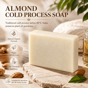 Muestra Gratuita de Jabón Artesanal Vegano Natural Orgánico de Almendras, Jabón en <span class=keywords><strong>Barra</strong></span> Antiséptico, Hidratante Profundo y Limpiador Suave para Todo Tipo de Piel - Product Image 4