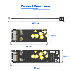 BCM94360CD/BCM94360CS2/BCM943224PCIEBT2 12+6ピン WiFi カード M.2 NVMe M キーアダプター OS PCB デスクトップ用 在庫あり - Product Image 3