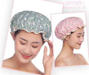 Bonnets <span class=keywords><strong>de</strong></span> douche licorne, chapeau <span class=keywords><strong>de</strong></span> <span class=keywords><strong>bain</strong></span> double couche pour femmes pour couvrir <span class=keywords><strong>les</strong></span> <span class=keywords><strong>cheveux</strong></span> longs et épais, <span class=keywords><strong>bonnet</strong></span> imperméable réutilisable - Product Image 5