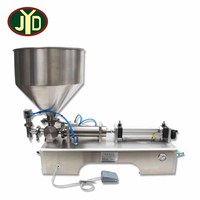 Machine de remplissage et de conditionnement semi-automatique pneumatique G1WG 500-5000 ml pour liquides, pâtes et miel, avec agitation et chauffage quantitatifs