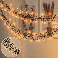 TSINYE 540LEDs 1000LEDs 1500LEDs Cluster Lights Warm White Christmas Tree Lights 8 Modes Waterproof Battery Powered Christmas