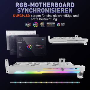 Ventilateur de refroidissement pour carte graphique PC Asiahorse en stock, haute qualité, ARGB 3 broches, roulement à fluide, 80x80x25mm, radiateur - Product Image 4