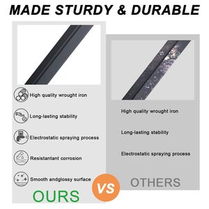 卸売 1/2インチ マットブラック ステンレス鋼 階段支柱 44インチ 中空正方形 鉄製プレーン手すり 錬鉄製スピンドル - Product Image 4