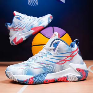 Zapatillas de Baloncesto para Deportes al Aire Libre con Parte Superior Transpirable, Plantilla de PU, Diseño de Punta Redonda, Zapatillas para Correr, Estilo Casual de Baloncesto - Product Image 1