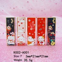 TERSEDIA TANPA MINIMUM ORDER Tabung Lipstik ABS Tabung Kosong Cetak 3D Embossed Magnetic Case Siap Kirim Grosir Kosmetik Gaya Cina Baru