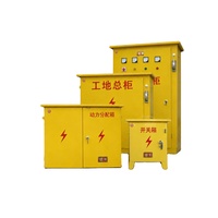 Caja de Distribución de Energía Trifásica de 100A, de Acero Galvanizado Temporal, para Obras de Construcción