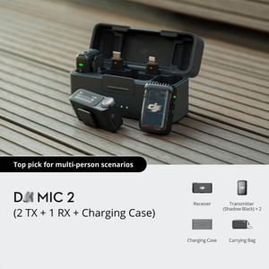 Microphone sans fil d'origine, neuf, 2 2TX 1RX et étui de charge - Product Image 6