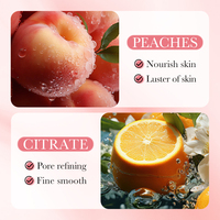 SADOER Lotion de Bain Hydratante Profonde Bio Écologique aux Plantes Gommage Pêche Gel Douche Nettoyant Corps Parfumé Moussant Rafraîchissant