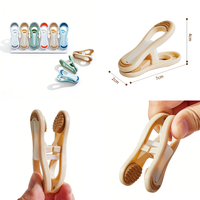 Pinces à Linge en Plastique Écologiques Multi-Styles, Lot de 20 Pièces Robustes Coupe-Vent pour Lavage en Extérieur
