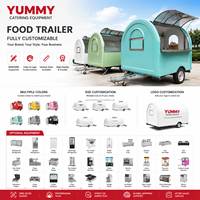 Remorque alimentaire rétro en fibre de verre, chariot de restauration mobile avec fenêtre de service pour café, glaces, snacks, et activités commerciales de restauration de rue et de festivals