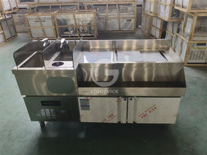 Comptoir de thé au lait personnalisé, comptoir de bubble tea, table en acier inoxydable, comptoir de bubble tea - Product Image 2