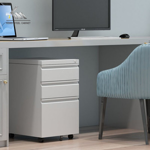 Factory Directly Metal Steel Movable File <strong>Cabinet</strong> Metal 3 Drawer <strong>Wheels</strong> <strong>Cabinet</strong> Mobile Pedestal <strong>Cabinet</strong> - Product Image 1