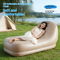 Canapé gonflable portable moderne avec revêtement en PVC, fauteuil inclinable entièrement automatique pour le camping en plein air