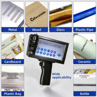 Imprimante jet d'encre électrique portable, papier et plastique, écran 5 pouces, compatible avec la bande transporteuse, machine de codage de date et de code QR