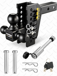 Enganche de <span class=keywords><strong>Remolque</strong></span> Universal Ajustable de <span class=keywords><strong>6</strong></span>'' con Recubrimiento en Polvo, Capacidad de 18500 LBS, Compatible con Receptor de 2 Pulgadas, Gancho de <span class=keywords><strong>Remolque</strong></span> para Jeep y Camioneta - Product Image 1