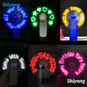 웨딩 선물 공예 용품 사랑스러운 미니 팬 전기 주문 메시지 핸드 <span class=keywords><strong>led</strong></span> 팬 - Product Image 5
