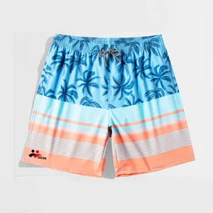 Gradient Hawaiian Shirt For Men Boxer Swimming Trunks Waterproof Casual Hawaiian Shirt Shorts