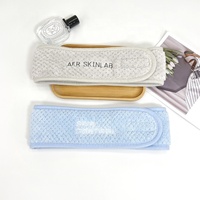 Bandeau de beauté en polaire corail avec logo personnalisé, motif ananas, pour absorption des produits cosmétiques, maquillage et soins de la peau, idéal pour l'hiver et le spa