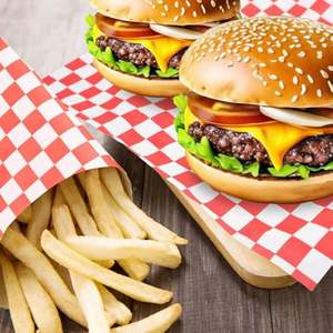 Papier d'emballage alimentaire anti-graisse personnalisé en usine, papier alimentaire de qualité alimentaire pour sandwichs, emballages pour barbecue, pique-nique, fête - Product Image 3