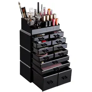 Yageli China supplier clear acrylic makeup organizer cosmetic jewelry display box storage with drawers