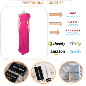 J7662 Robe longue asymétrique tendance en maille sexy pour femme, sans manches, idéale pour les soirées d'été - Product Image 4