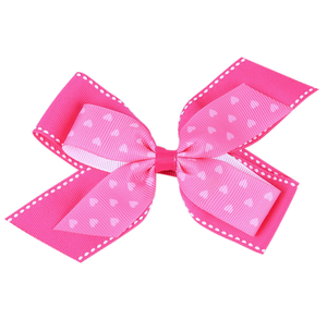 Jepit Rambut Anak Hari Valentine Grosir Hot Stamping Bentuk Hati Model Tailcoat Jepit Rambut Pita Custom Jepit Duckbill - Product Image 5